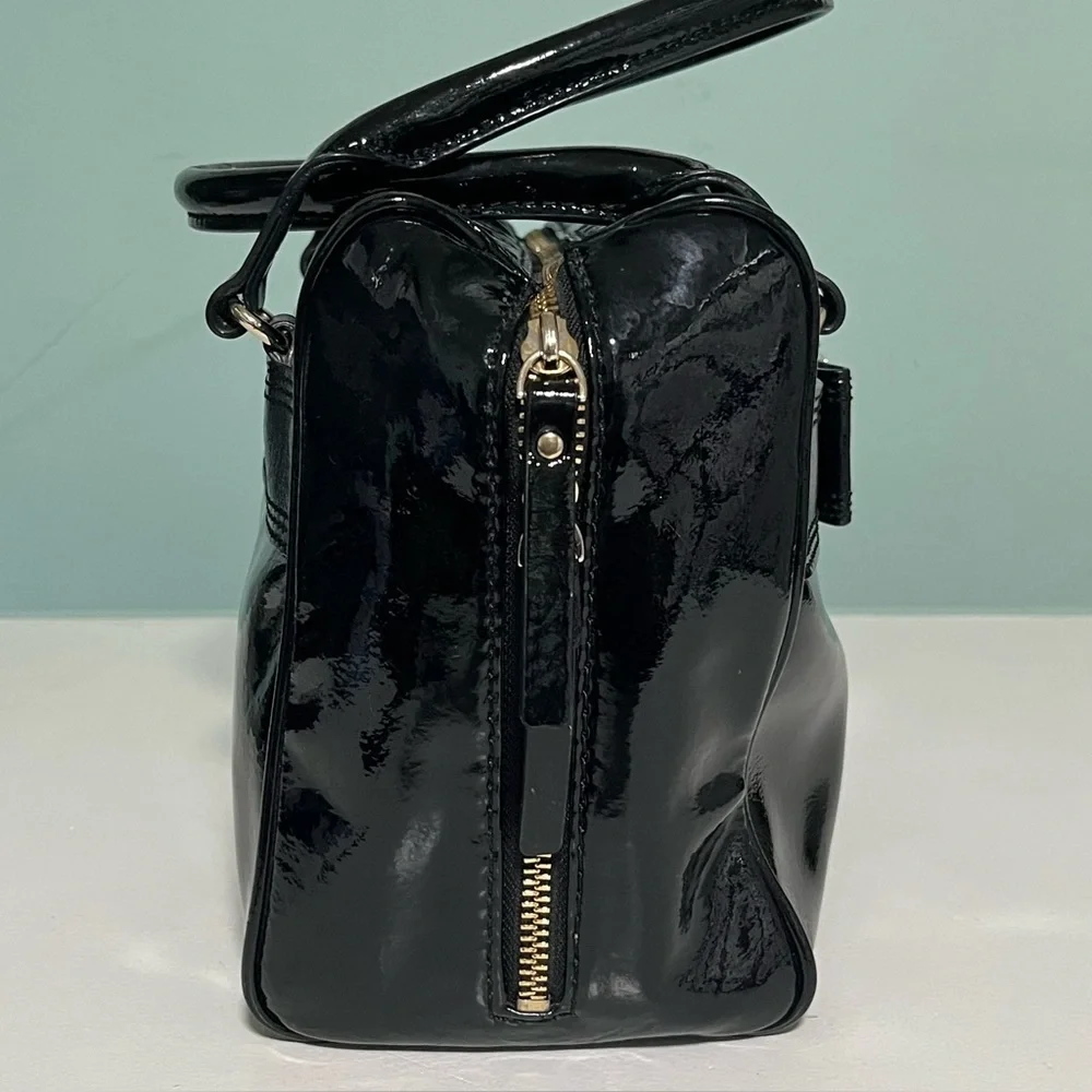 KATE SPADE 'PRIMROSE HILL - Black patent leather Satchel GOLDIE' BAG